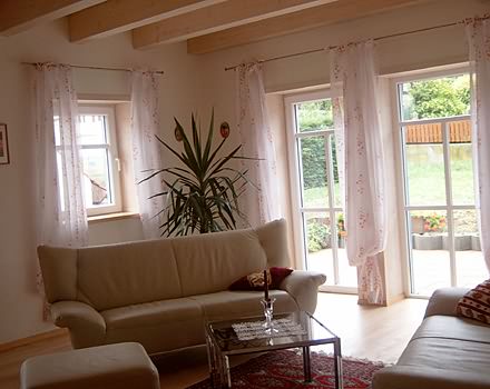 Blick auf die Ferienwohnung 