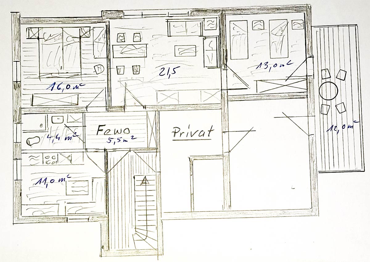 Grundriss Ferienwohnung Inge